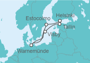 Itinerario del Crucero Suecia, Finlandia, Estonia TI - AIDA