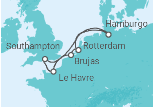 Itinerario del Crucero Reino Unido, Francia, Bélgica, Holanda TI - AIDA