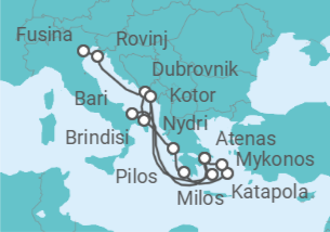 Itinerario del Crucero Un largo viaje por las maravillas del Adriático, los secretos de la antigüedad y la fusión cultural - Explora Journeys