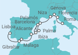 Itinerario del Crucero Un largo viaje a la Riviera para pasar el Año Nuevo en el mar - Explora Journeys
