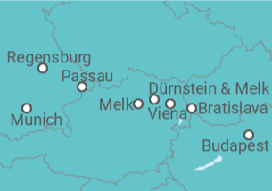 Itinerario del Crucero Alemania, Hungría - Emerald Cruises
