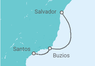 Itinerario del Crucero Brasil - MSC Cruceros