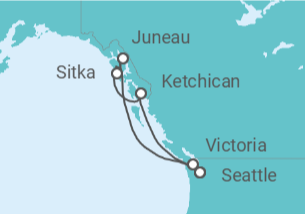 Itinerario del Crucero Alaska - MSC Cruceros