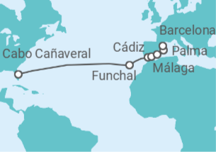 Itinerario del Crucero Portugal, España - Royal Caribbean
