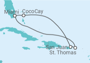 Itinerario del Crucero Vacaciones en el Caribe & Perfect Day CocoCay - Royal Caribbean