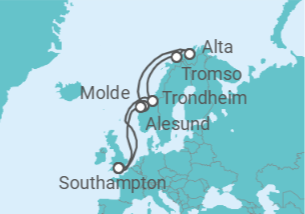 Itinerario del Crucero Noruega - Princess Cruises