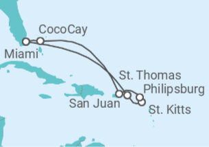 Itinerario del Crucero Vacaciones en el Caribe & Perfect Day CocoCay - Royal Caribbean
