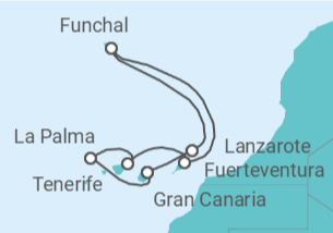 Itinerario del Crucero Islas Canarias - MSC Cruceros