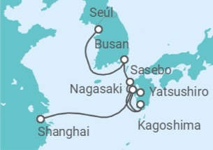 Itinerario del Crucero Corea Del Sur, Japón - Costa Cruceros