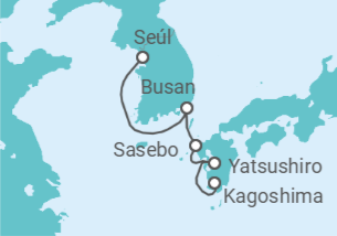 Itinerario del Crucero Corea Del Sur, Japón TI - Costa Cruceros
