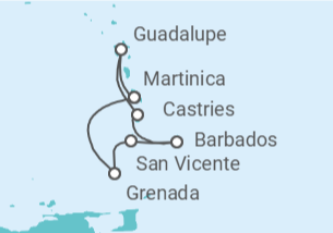 Itinerario del Crucero Guadalupe, Barbados, Islas Granadinas - MSC Cruceros