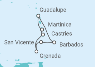 Itinerario del Crucero Guadalupe, Barbados, Santa Lucía - MSC Cruceros