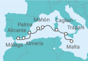 Itinerario del Crucero Italia, España - Seadream Yacht Club