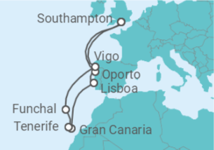 Itinerario del Crucero Islas Canarias TI - con vuelos - Celebrity Cruises