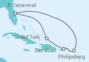 Itinerario del Crucero Islas Turcas y Caicos, Puerto Rico, St. Maarten TI - con vuelos - Celebrity Cruises