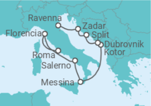 Itinerario del Crucero Italia, Montenegro, Croacia TI - con vuelos - Celebrity Cruises
