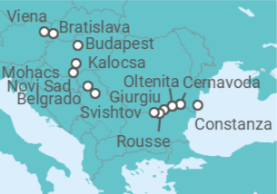 Itinerario del Crucero Del Mar Negro al Danubio Azul - CroisiEurope