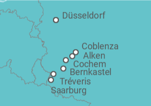 Itinerario del Crucero Romántico Mosela - Crucemundo