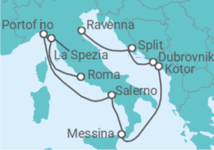Itinerario del Crucero Croacia, Montenegro, Italia TI - con vuelos - Celebrity Cruises