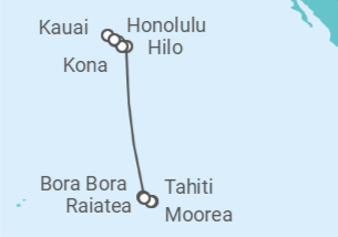 Itinerario del Crucero Pacífico Sur: Kauai y Moorea - NCL Norwegian Cruise Line