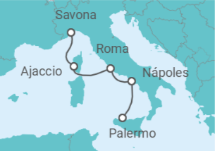 Itinerario del Crucero Italia, Francia TI - Costa Cruceros