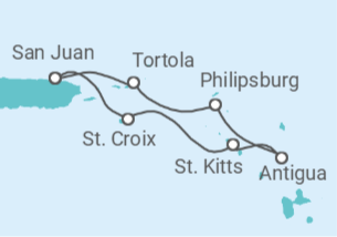 Itinerario del Crucero Islas Vírgenes - Reino Unido, Saint Maarten, Antigua Y Barbuda, San Cristóbal Y Nieves - Royal Caribbean