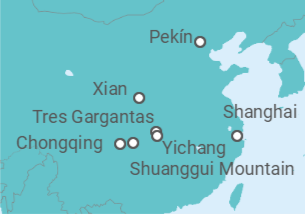 Itinerario del Crucero China Clásica y Crucero por el Yangtsé - Con vuelos - Panavision