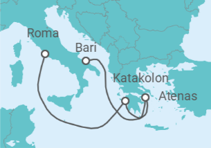 Itinerario del Crucero Grecia - MSC Cruceros