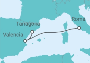 Itinerario del Crucero España - MSC Cruceros