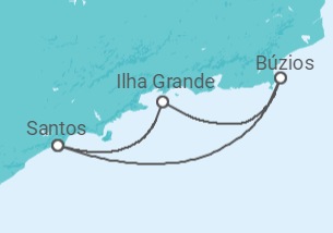 Itinerario del Crucero Brasil, Uruguay - MSC Cruceros