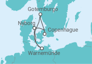 Itinerario del Crucero Dinamarca, Suecia - AIDA