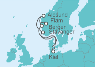 Itinerario del Crucero Noruega - AIDA