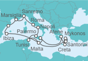 Itinerario del Crucero Dinamarca, Alemania, Suecia TI - AIDA
