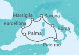 Itinerario del Crucero Islas Canarias TI - AIDA