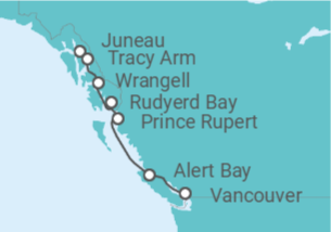 Itinerario del Crucero Alaska - Seabourn