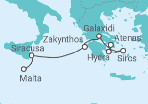 Itinerario del Crucero Grecia - Seadream Yacht Club