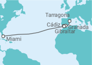 Itinerario del Crucero Transatlántico: Sevilla y Gibraltar - NCL Norwegian Cruise Line