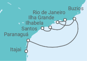 Itinerario del Crucero Brasil - MSC Cruceros