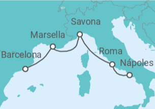 Itinerario del Crucero Francia, Italia TI - Costa Cruceros
