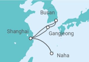 Itinerario del Crucero Japón, China, Corea Del Sur - MSC Cruceros