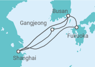 Itinerario del Crucero Corea Del Sur, China, Japón - MSC Cruceros