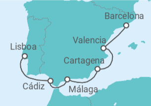 Itinerario del Crucero Año Nuevo Ibérico - Oceania Cruises