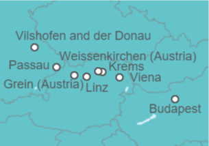 Itinerario del Crucero Melodías del Danubio - AmaWaterways