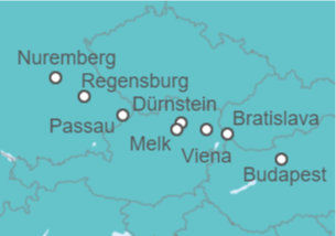 Itinerario del Crucero Descubrimiento del Danubio Azul - AmaWaterways