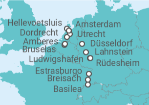 Itinerario del Crucero El gran Rin y los canales holandeses - AmaWaterways