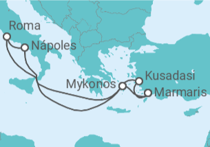 Itinerario del Crucero Grecia, Italia, Turquía - MSC Cruceros