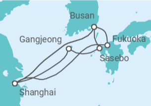 Itinerario del Crucero Japón, Corea Del Sur, China - MSC Cruceros