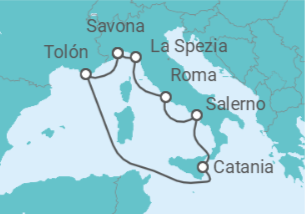 Itinerario del Crucero Italia, Francia TI - Costa Cruceros