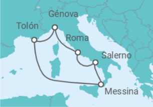 Itinerario del Crucero Italia, Francia - Costa Cruceros
