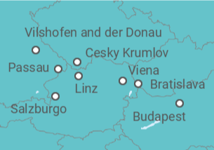 Itinerario del Crucero Melodías del Danubio - AmaWaterways